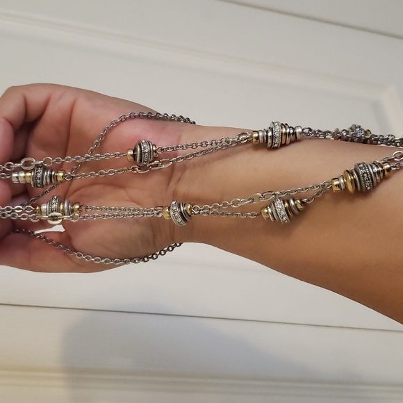 LOFT - Double Strand Necklace Silver/Gold. - Picture 8 of 9